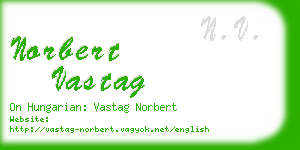 norbert vastag business card